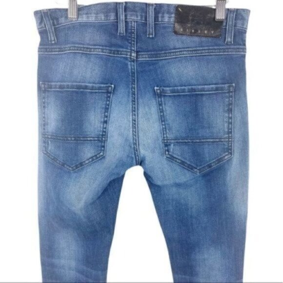 Sisley helsinki super skinny fit jeans Size W30 L31-hemmed Distressed - Picture 6 of 15